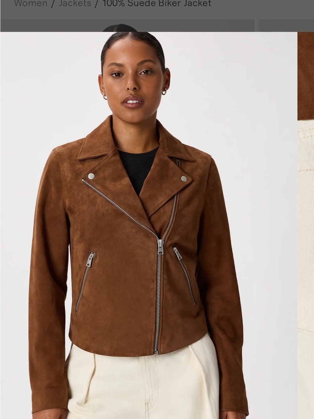 Quince Brown Suede Moto Jacket - Picture 6 of 8